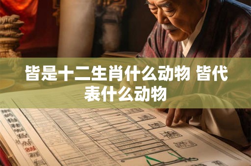 皆是十二生肖什么动物 皆代表什么动物