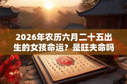 2026年农历六月二十五出生的女孩命运？是旺夫命吗？