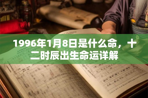 1996年1月8日是什么命，十二时辰出生命运详解