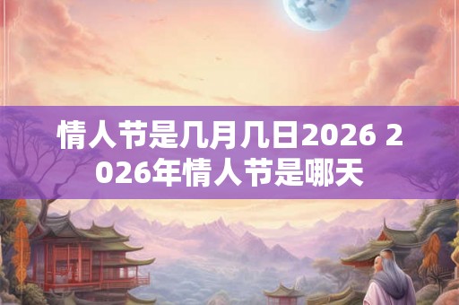 情人节是几月几日2026 2026年情人节是哪天