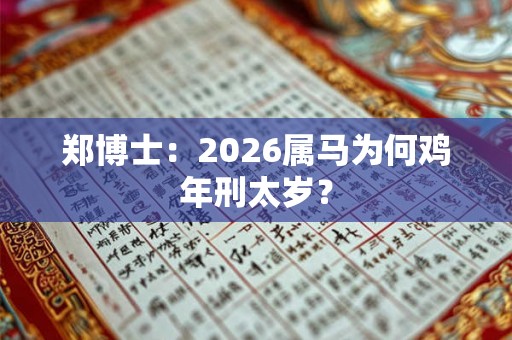 郑博士：2026属马为何鸡年刑太岁？