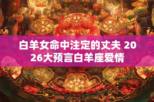 白羊女命中注定的丈夫 2026大预言白羊座爱情