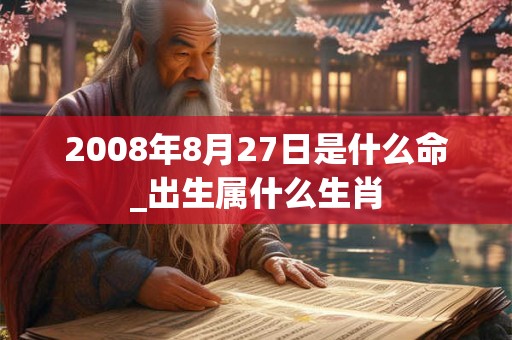2008年8月27日是什么命_出生属什么生肖