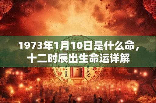 1973年1月10日是什么命，十二时辰出生命运详解