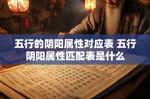 五行的阴阳属性对应表 五行阴阳属性匹配表是什么