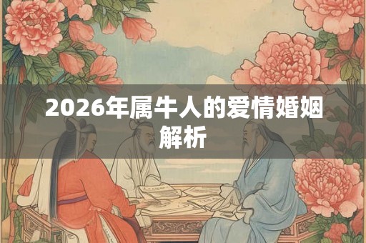 2026年属牛人的爱情婚姻解析