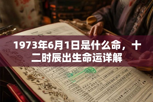 1973年6月1日是什么命，十二时辰出生命运详解