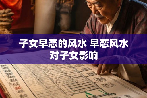 子女早恋的风水 早恋风水对子女影响