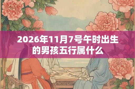 2026年11月7号午时出生的男孩五行属什么
