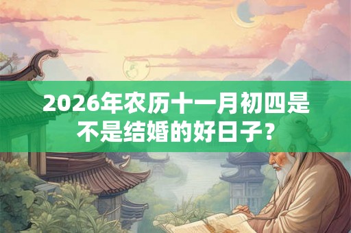 2026年农历十一月初四是不是结婚的好日子？