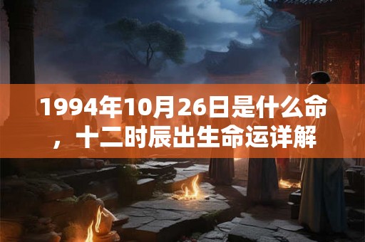 1994年10月26日是什么命，十二时辰出生命运详解