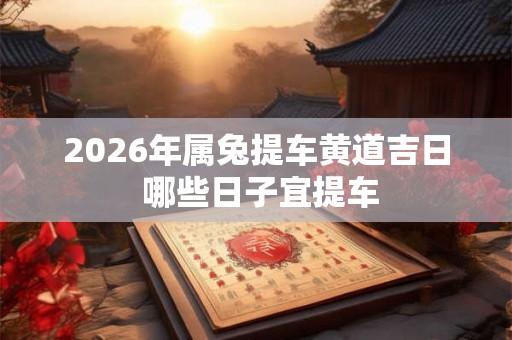 2026年属兔提车黄道吉日 哪些日子宜提车 2026年属兔提车黄道吉日 哪些日子宜提车