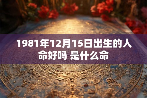 1981年12月15日出生的人命好吗 是什么命