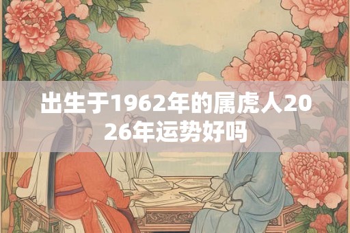 出生于1962年的属虎人2026年运势好吗