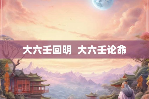 大六壬回明 大六壬论命 大六壬回明 大六壬论命