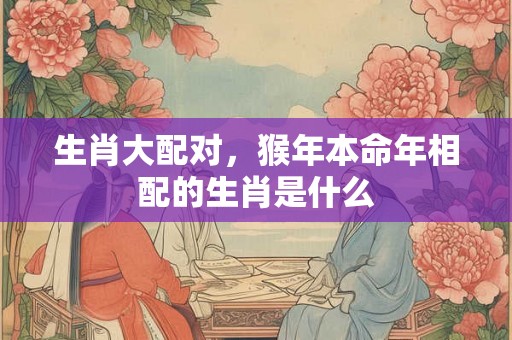 生肖大配对，猴年本命年相配的生肖是什么