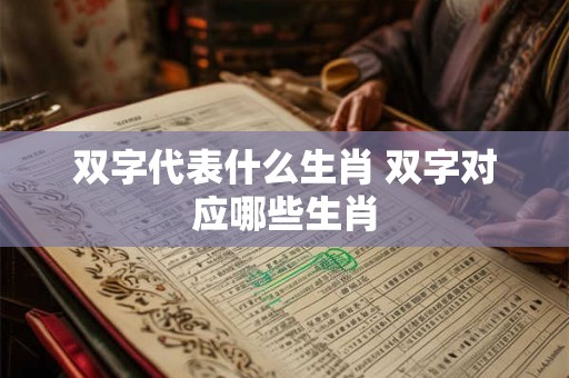 双字代表什么生肖 双字对应哪些生肖