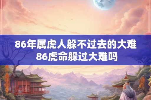 86年属虎人躲不过去的大难 86虎命躲过大难吗