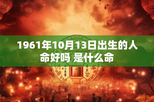 1961年10月13日出生的人命好吗 是什么命