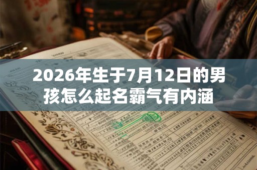 2026年生于7月12日的男孩怎么起名霸气有内涵