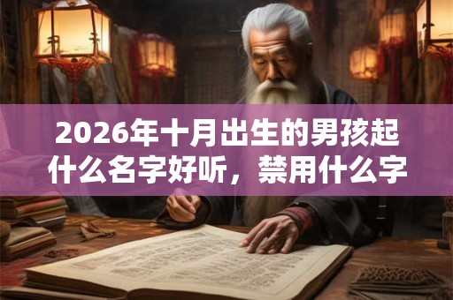 2026年十月出生的男孩起什么名字好听，禁用什么字