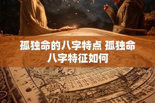 孤独命的八字特点 孤独命八字特征如何