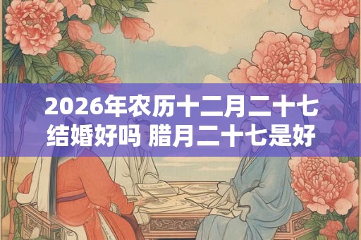 2026年农历十二月二十七结婚好吗 腊月二十七是好日子吗