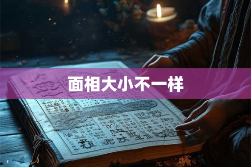 面相大小不一样