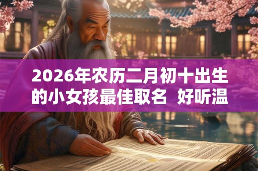2026年农历二月初十出生的小女孩最佳取名  好听温婉的名字
