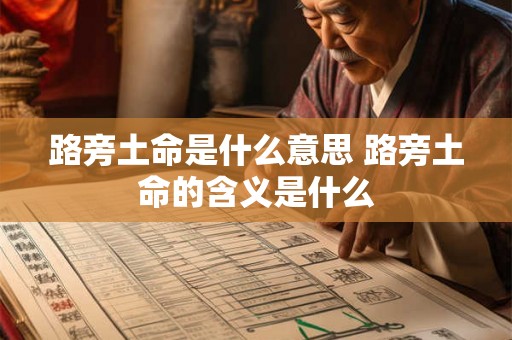 路旁土命是什么意思 路旁土命的含义是什么 路旁土命是什么意思 路旁土命的含义是什么