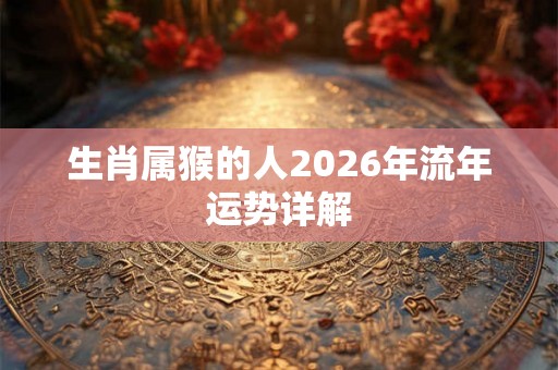 生肖属猴的人2026年流年运势详解
