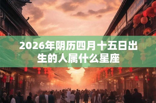 2026年阴历四月十五日出生的人属什么星座 2026年阴历四月十五日出生的人属什么星座