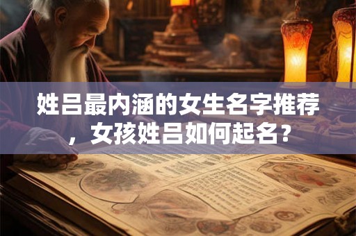 姓吕最内涵的女生名字推荐，女孩姓吕如何起名？
