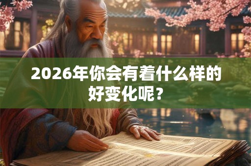 2026年你会有着什么样的好变化呢? 2026年你会有着什么样的好变化呢?