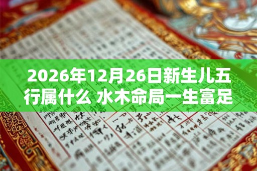 2026年12月26日新生儿五行属什么 水木命局一生富足