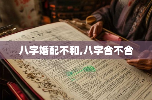 八字婚配不和,八字合不合