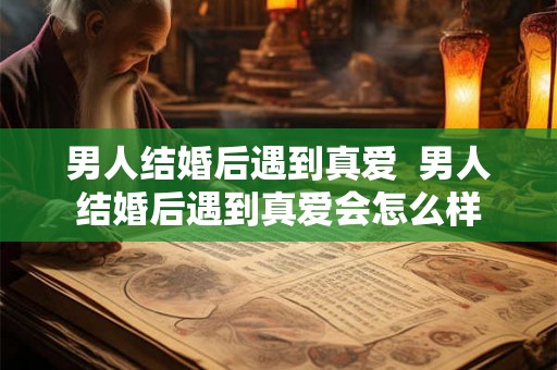 男人结婚后遇到真爱  男人结婚后遇到真爱会怎么样