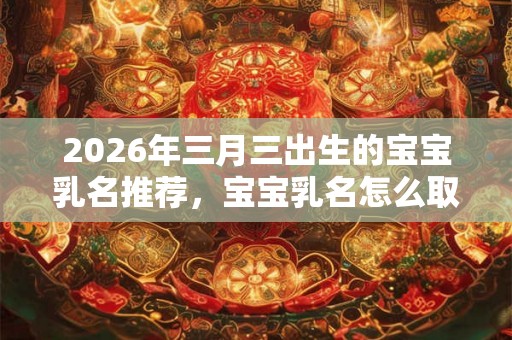 2026年三月三出生的宝宝乳名推荐，宝宝乳名怎么取好听？