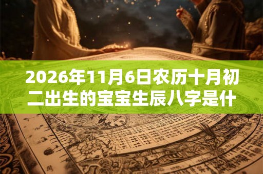 2026年11月6日农历十月初二出生的宝宝生辰八字是什么