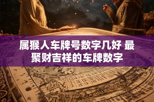 属猴人车牌号数字几好 最聚财吉祥的车牌数字
