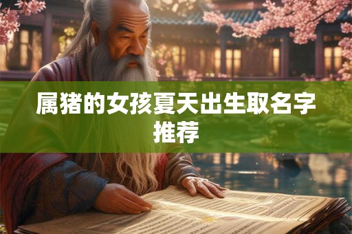 属猪的女孩夏天出生取名字推荐