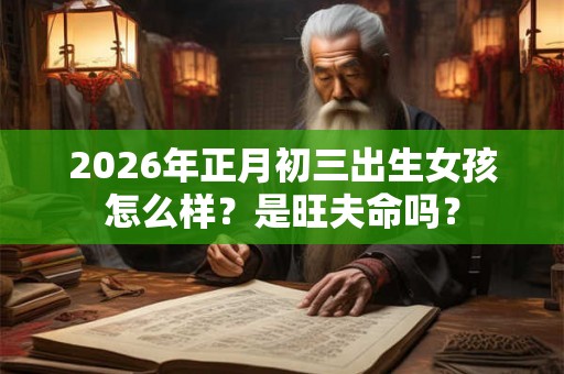 2026年正月初三出生女孩怎么样？是旺夫命吗？