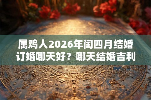 属鸡人2026年闰四月结婚订婚哪天好？哪天结婚吉利？