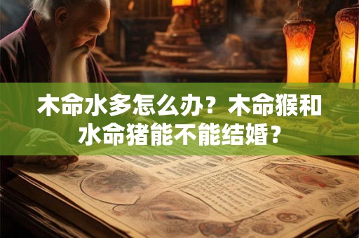 木命水多怎么办？木命猴和水命猪能不能结婚？