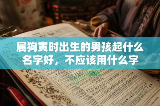 属狗寅时出生的男孩起什么名字好,不应该用什么字 属狗寅时出生的男孩起什么名字好,不应该用什么字