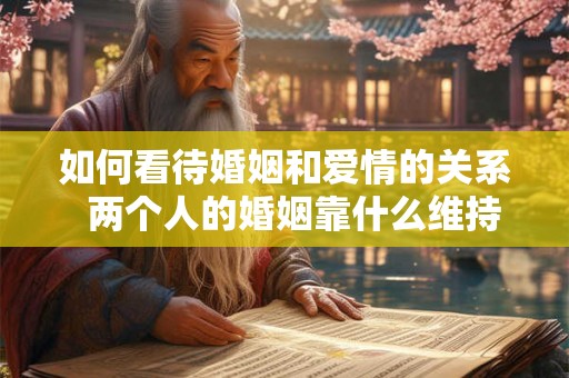 如何看待婚姻和爱情的关系  两个人的婚姻靠什么维持