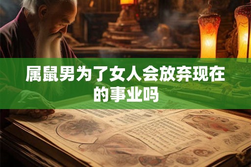 属鼠男为了女人会放弃现在的事业吗