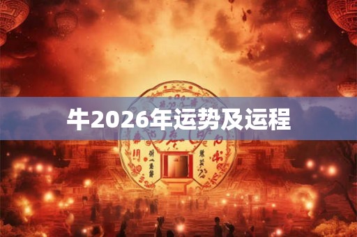 牛2026年运势及运程