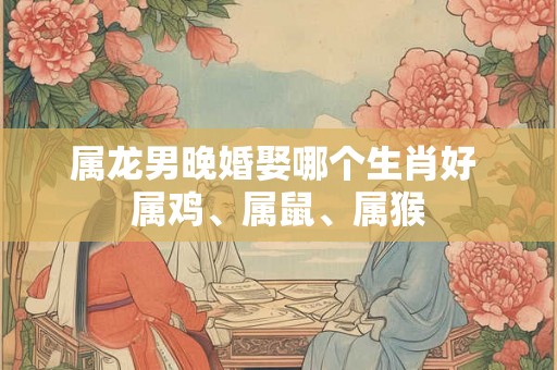 属龙男晚婚娶哪个生肖好 属鸡、属鼠、属猴