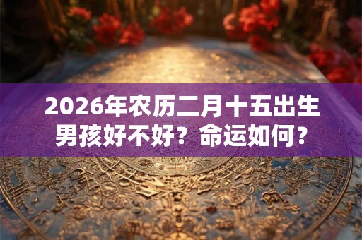 2026年农历二月十五出生男孩好不好？命运如何？